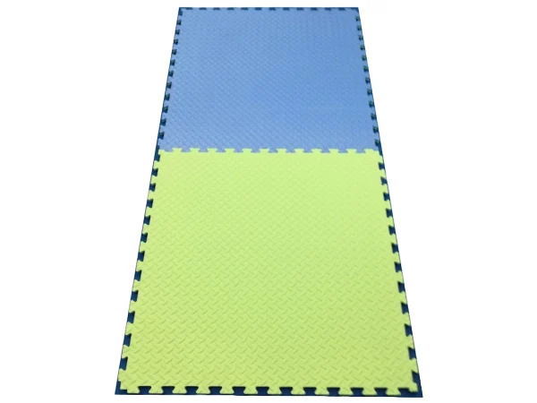 accessorio e ricambio tappeto antitrauma da interno bicolore verde azzurro f1